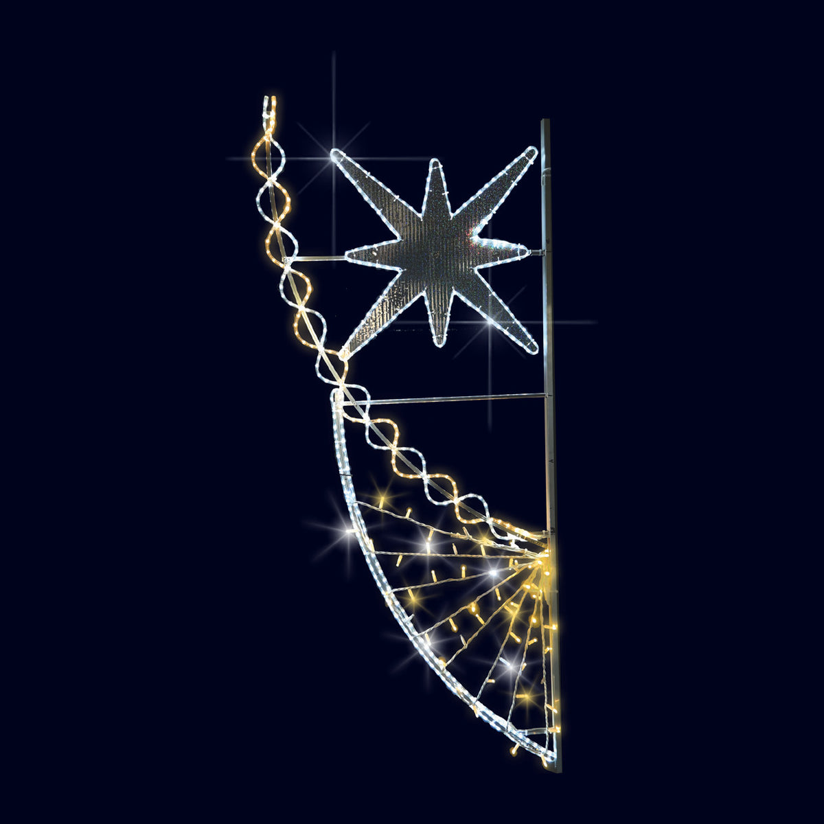 Éclat dentelle, décor lumineux pour candélabre (Lumifête)