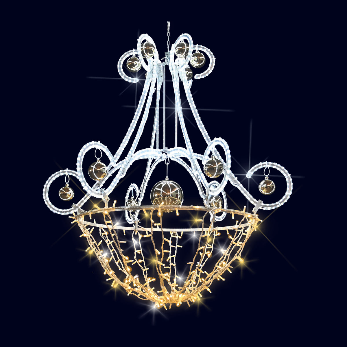 Lustre volute, décor lumineux pour candélabre (Lumifête) Image principale du produit