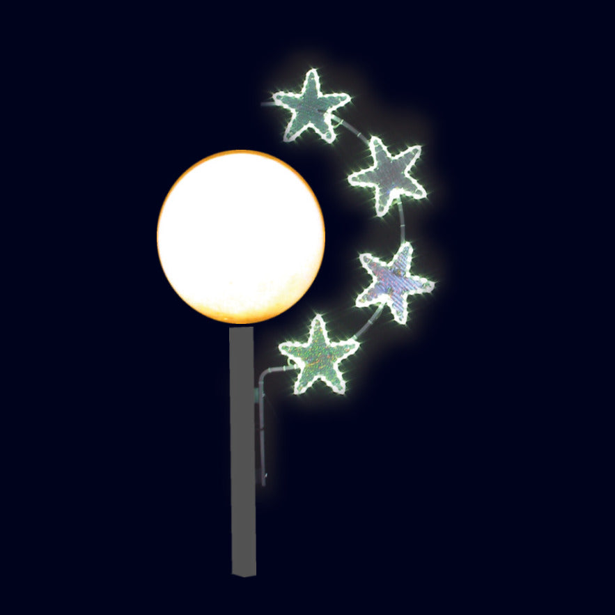 Étoile boule, décor lumineux pour candélabre (Lumifête) Image principale du produit