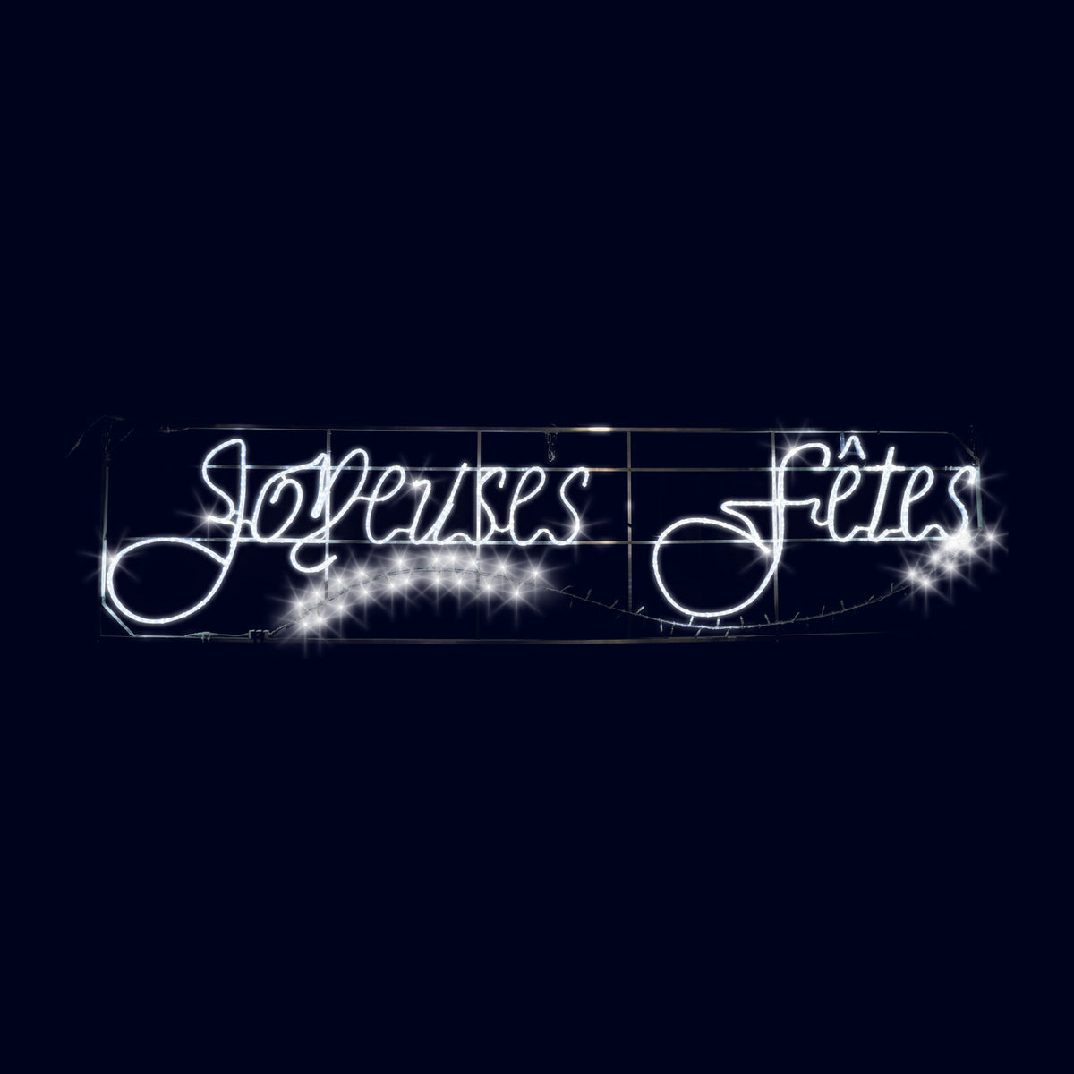 Joyeuses fêtes boa, texte lumineux de traversée (Lumifête) Image principale du produit