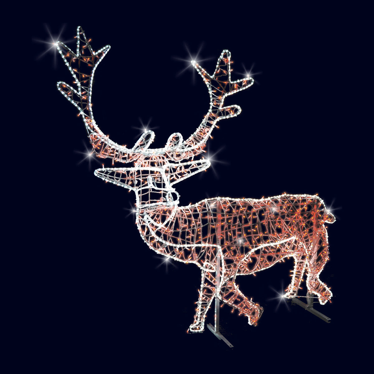 Jojo le grand cerf, décor lumineux 3D à poser (Lumifête)