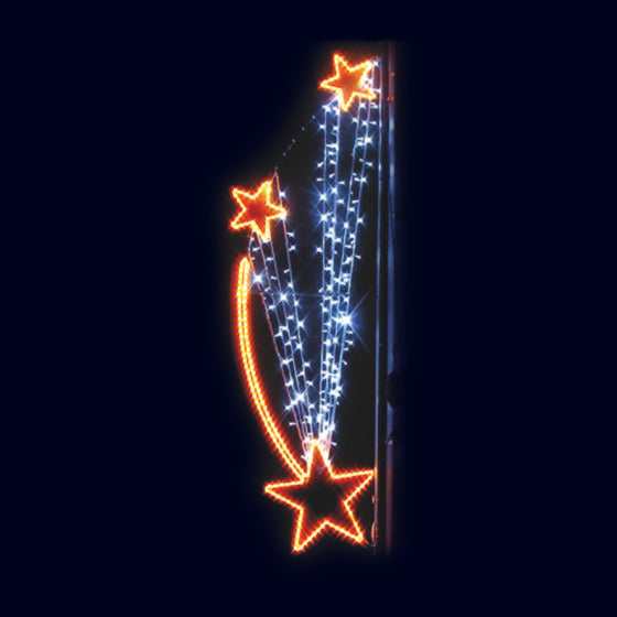 Tombée du ciel, décor lumineux pour candélabre (Lumifête)