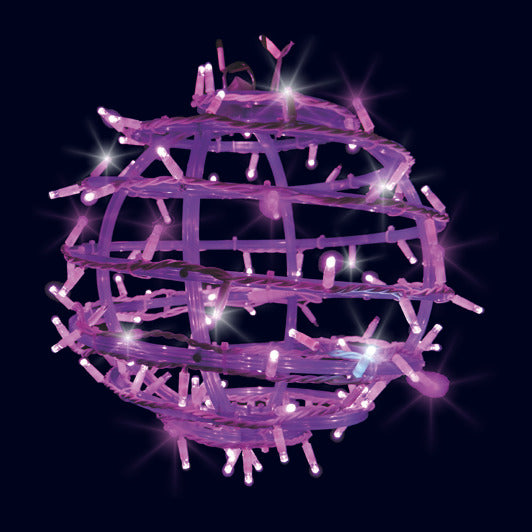 Sphère 3D spiralée pétillante, boule lumineuse à suspendre (Lumifête) Image principale du produit