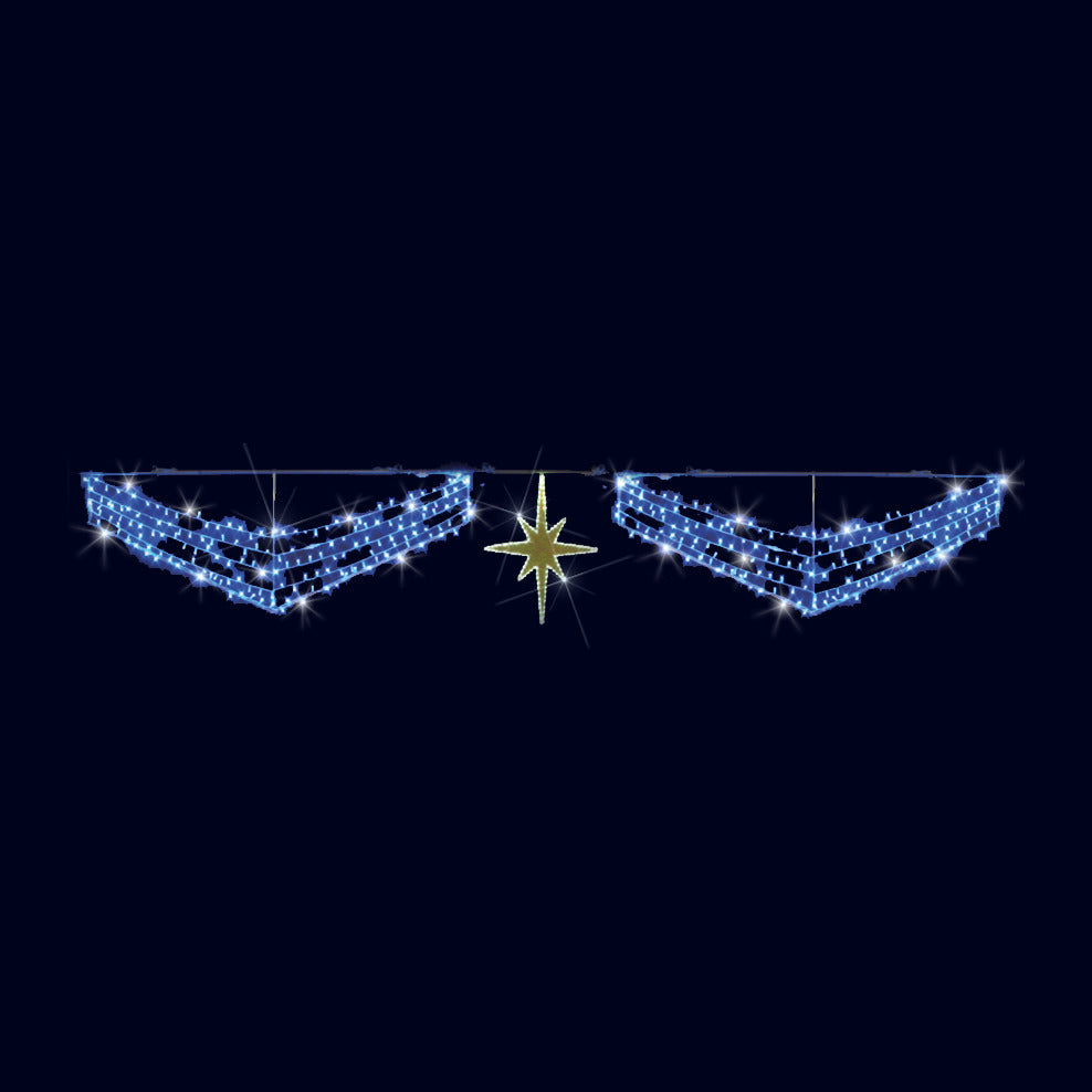 Collier éclat bleu, traversée de rue lumineuse (Lumifête) Image principale du produit