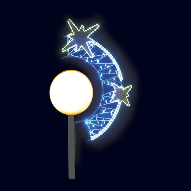Boule étoilée, décor lumineux pour candélabre (Lumifête) Image principale du produit