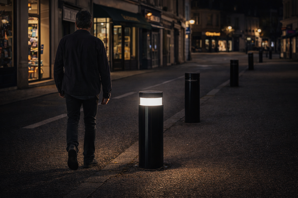 Lumy Defender — mise en situation sur trottoir