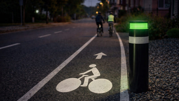 Lumy Flash — jalonnement de piste cyclable, LED verte