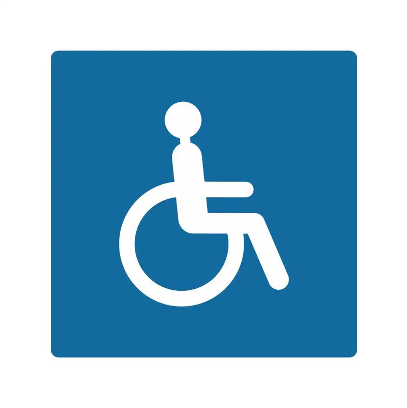Pictogramme adhésif de place de parking PMR 800 × 800 mm Image principale du produit