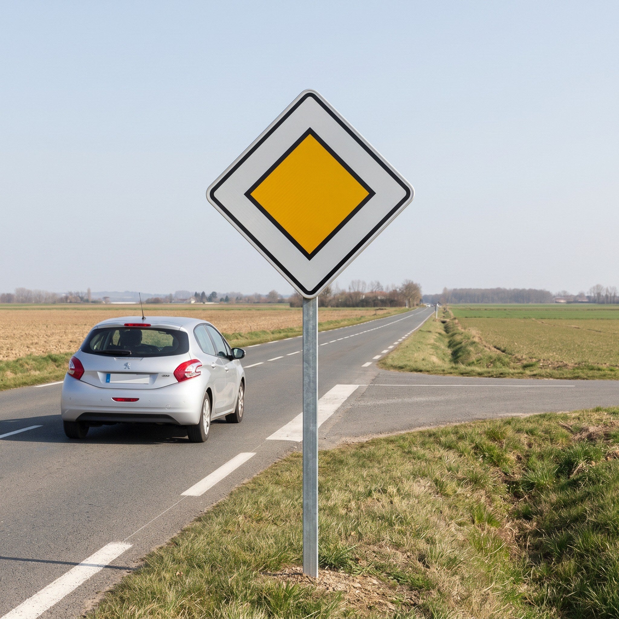 Panneau routier route à caractère prioritaire AB6 Image secondaire du produit
