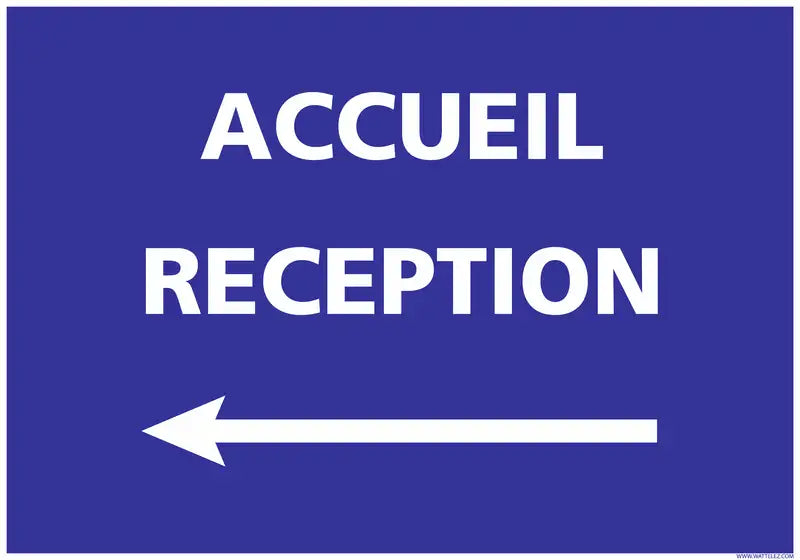 Panneau Accueil flèche vers la gauche