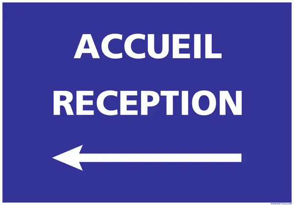 Panneau Accueil flèche vers la gauche