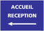 Panneau Accueil flèche vers la gauche