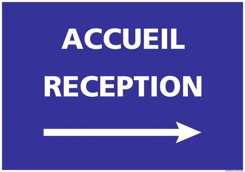 Panneau Accueil flèche vers la droite