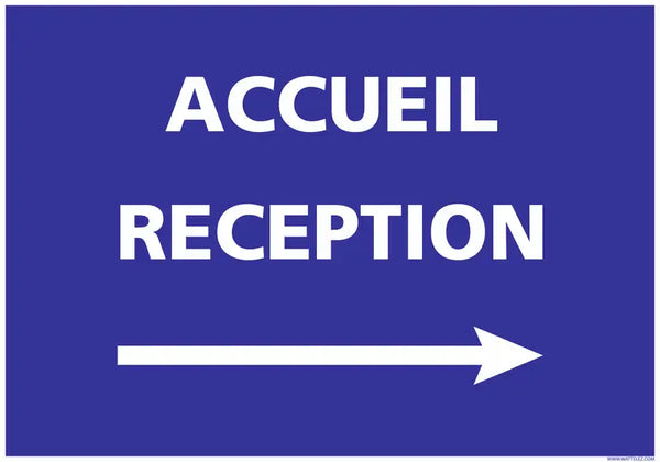 Panneau Accueil flèche vers la droite