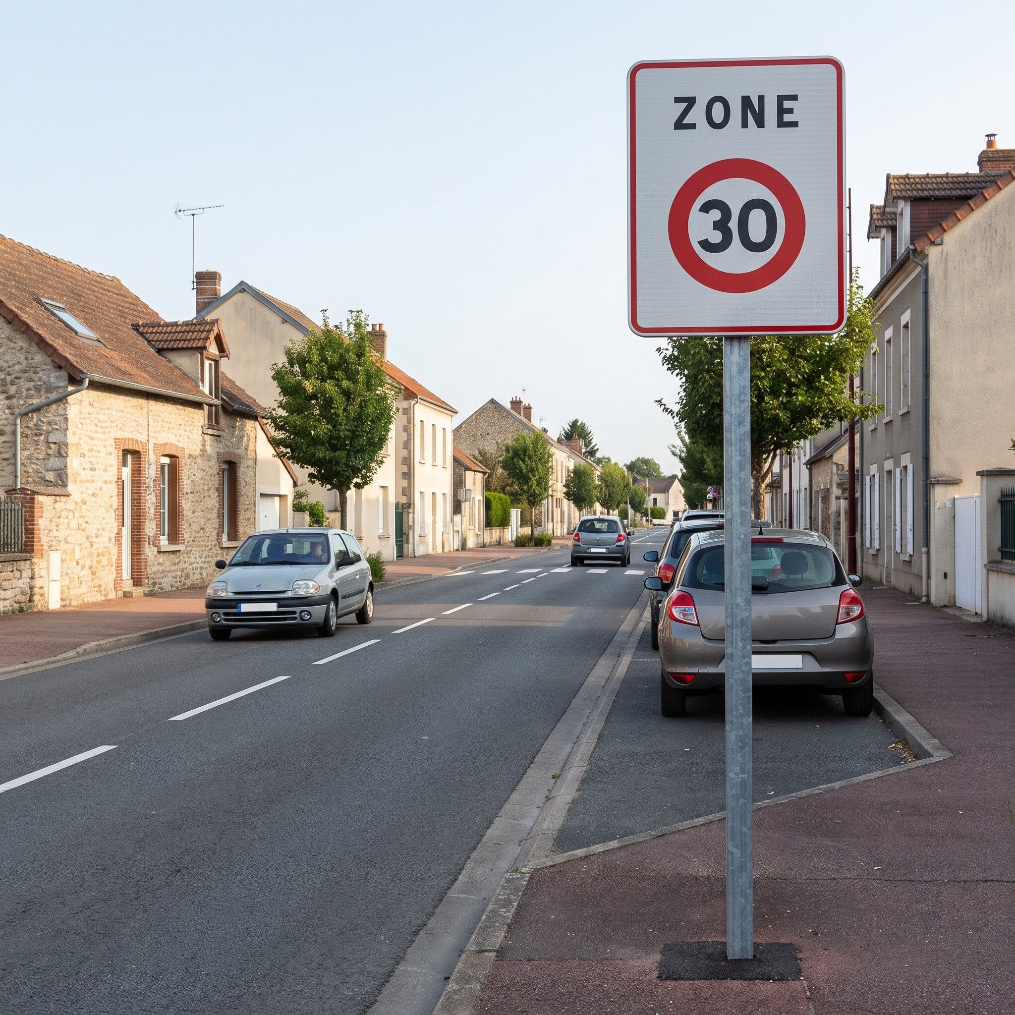 Panneau routier entrée d'une zone à vitesse limitée à 30 km/h B30 Image secondaire du produit