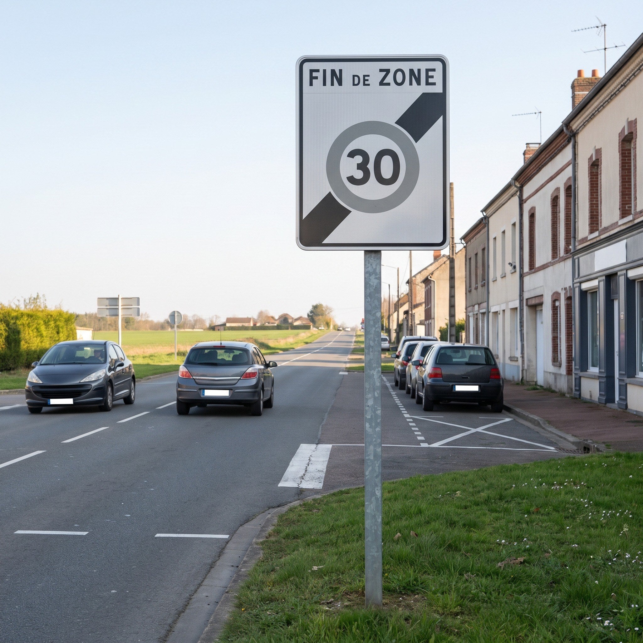 Panneau routier sortie d'une zone à vitesse limitée à 30 km/h B51 Image secondaire du produit