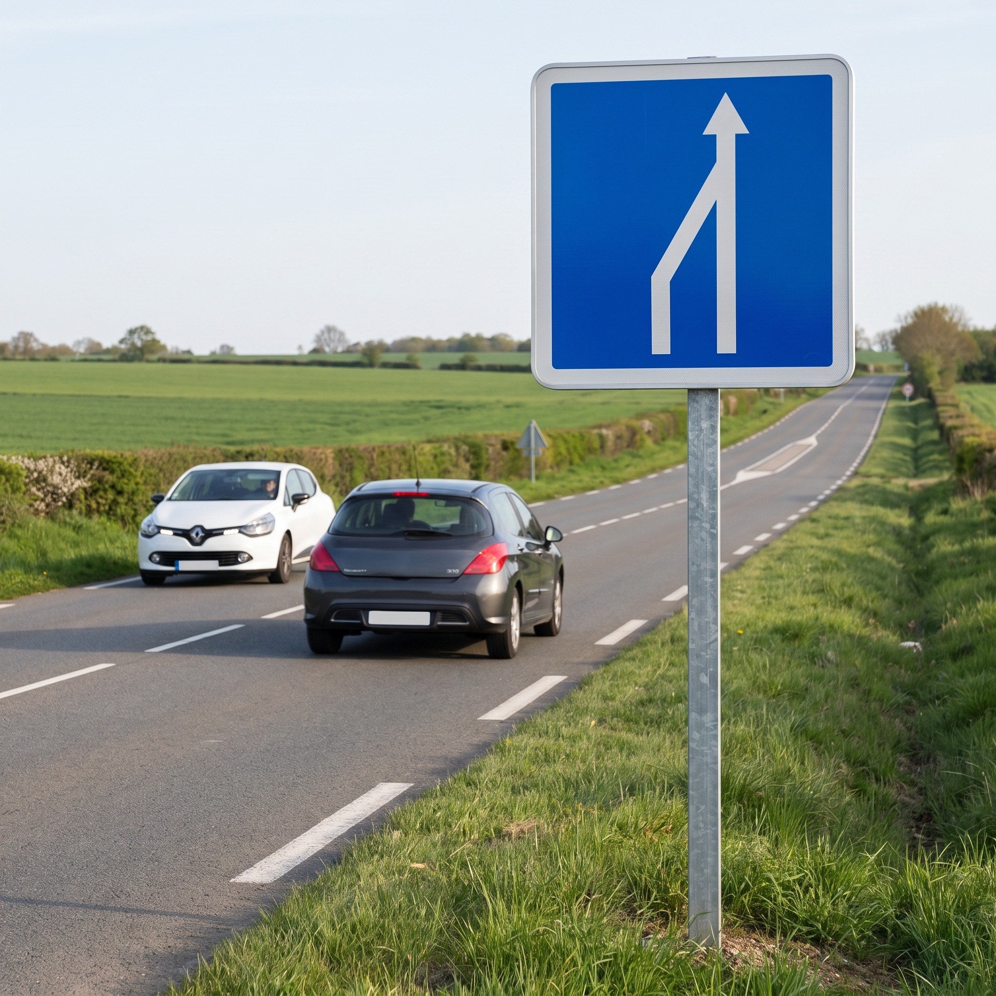Panneau routier créneau de dépassement (exemple 1) C28-ex1 Image secondaire du produit