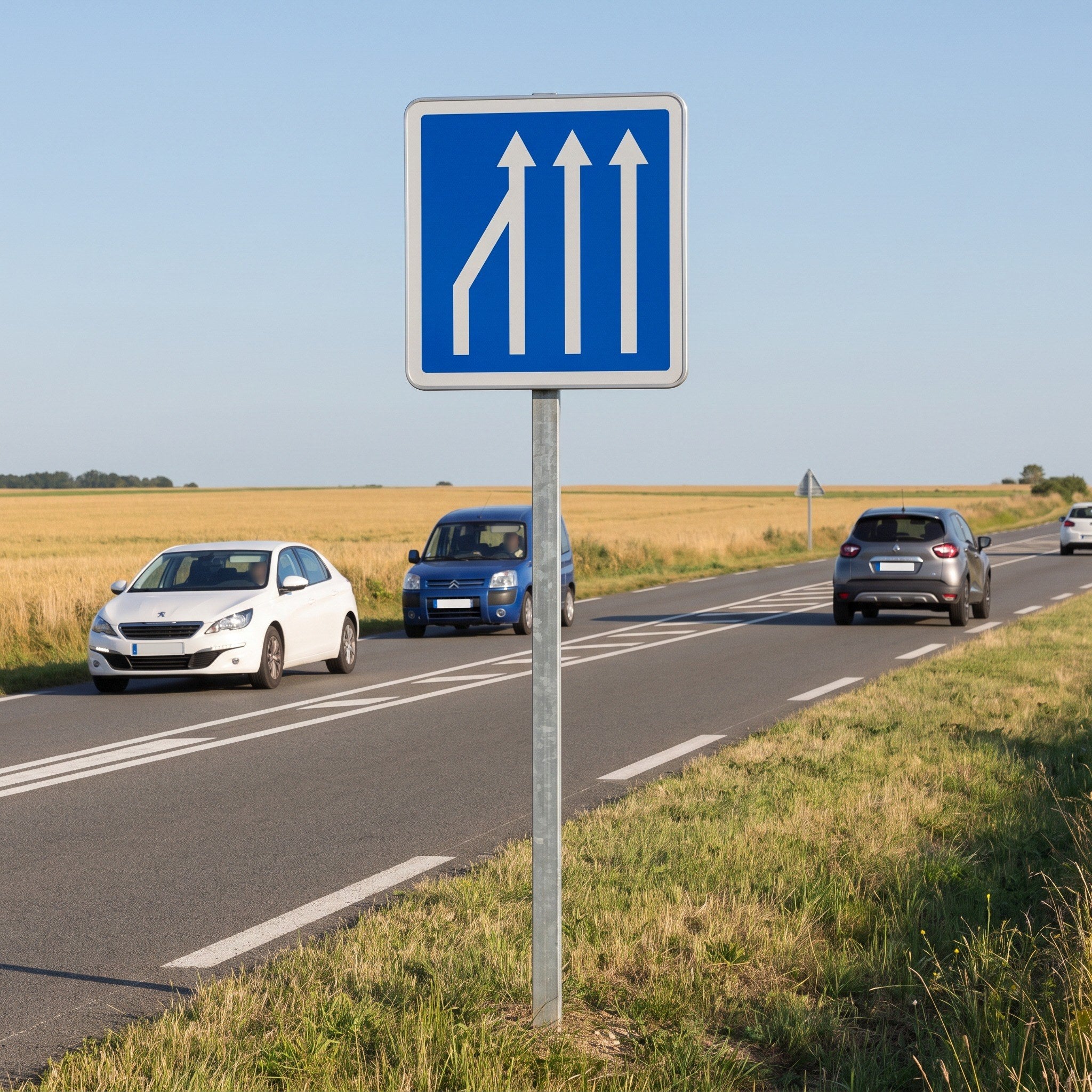 Panneau routier créneau de dépassement (exemple 3) C28-ex3 Image secondaire du produit