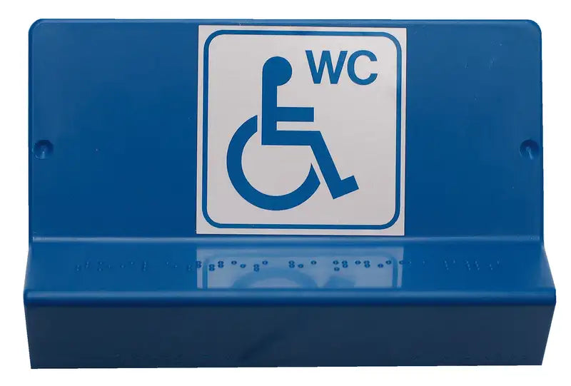 Plaque braille Toilettes handicapés