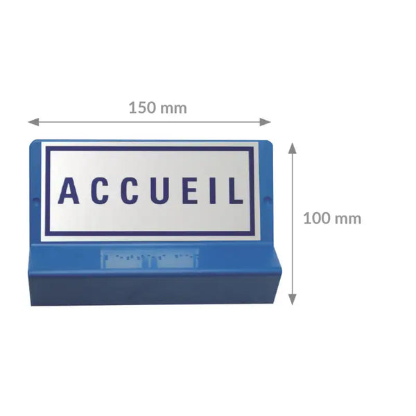 Schéma de la plaque braille 150 × 100 mm