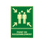 Plaque photoluminescente Point de rassemblement, 210 × 150 mm