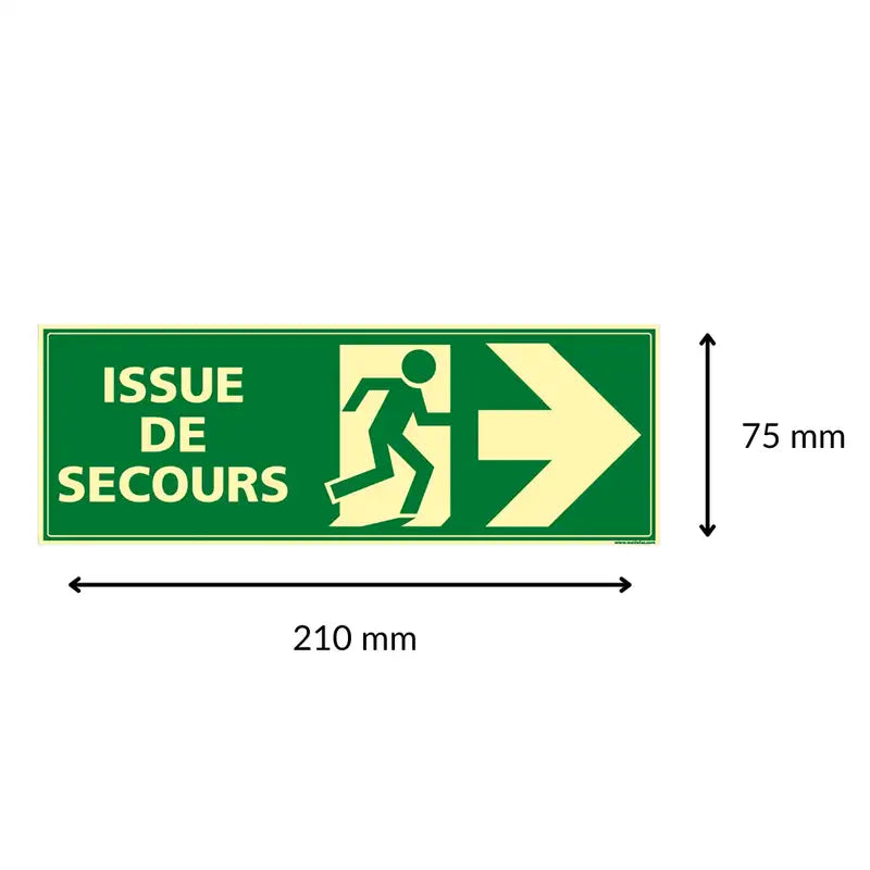 Schéma coté de la plaque 210 × 75 mm