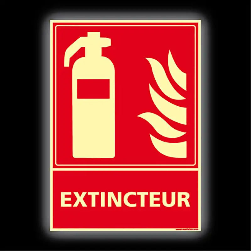 Plaque photoluminescente Extincteur