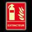 Plaque photoluminescente Extincteur