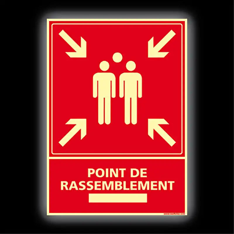Plaque photoluminescente Point de rassemblement