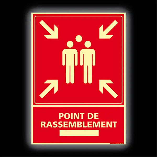 Plaque photoluminescente Point de rassemblement