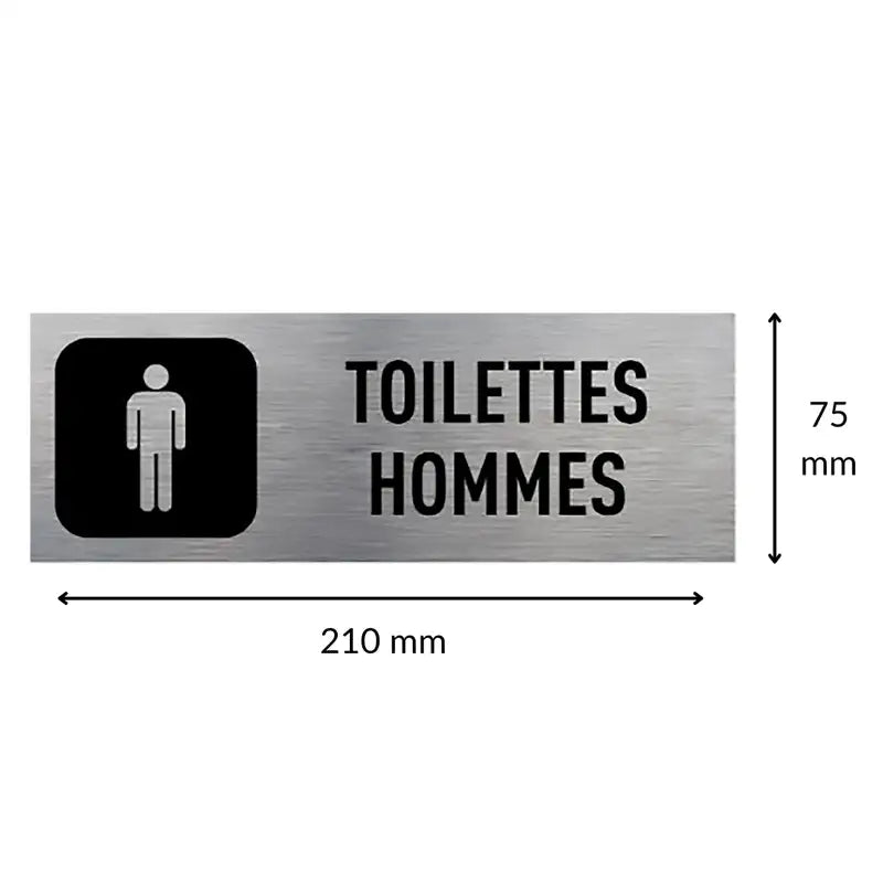 Plaque de signalétique en aluminium brossé, 210 × 75 mm Image secondaire du produit