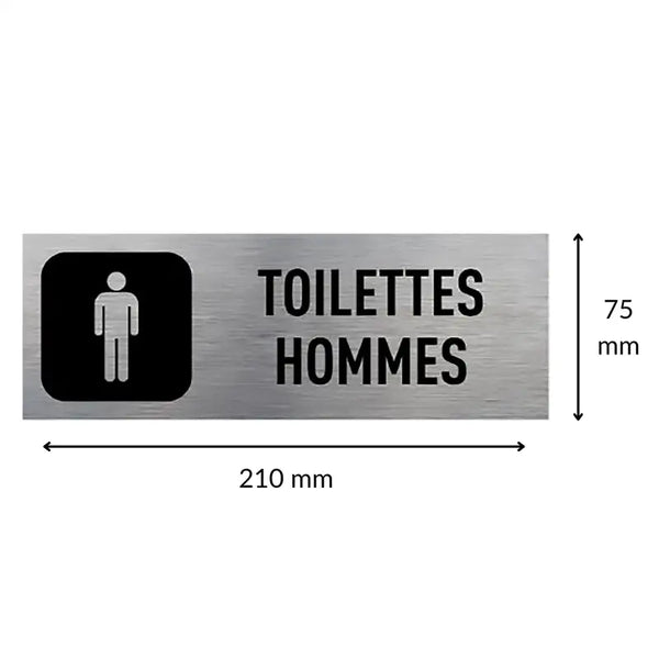 Schéma coté de la plaque 210 × 75 mm