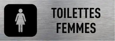 Plaque aluminium brossé Toilettes femmes