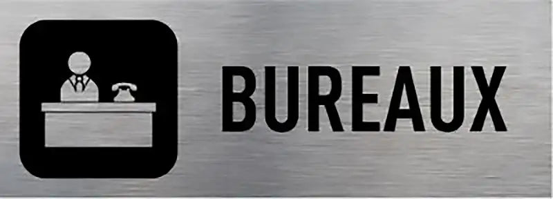 Plaque aluminium brossé Bureaux