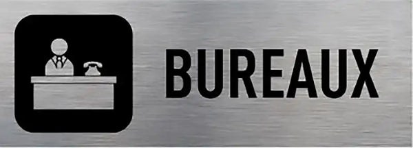 Plaque aluminium brossé Bureaux
