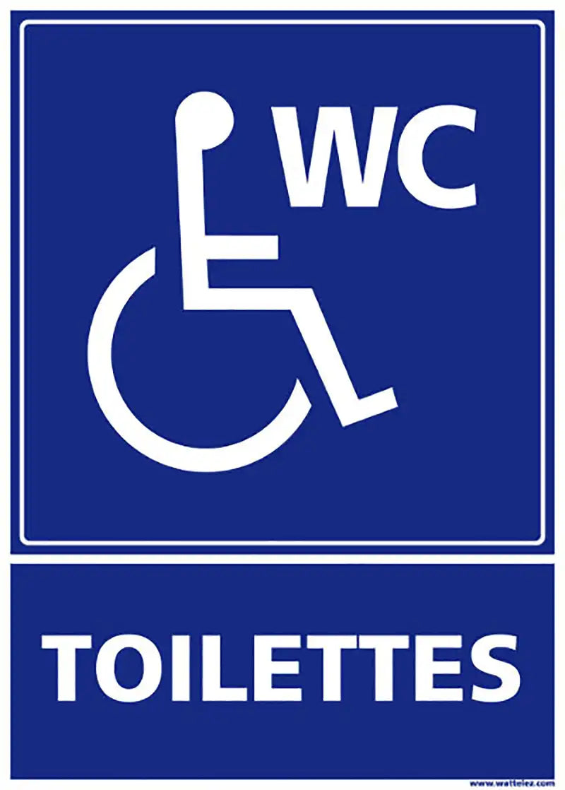 Plaque PMR WC handicapés
