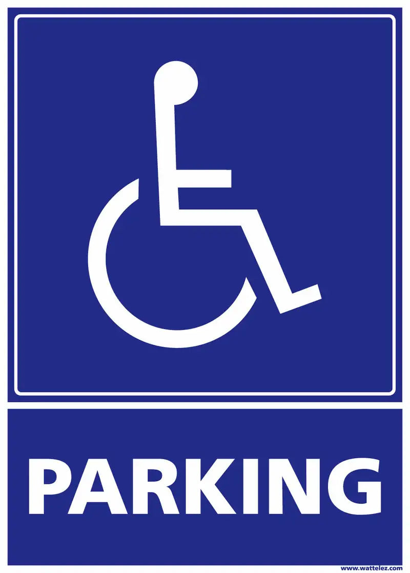 Plaque PMR Parking handicapés