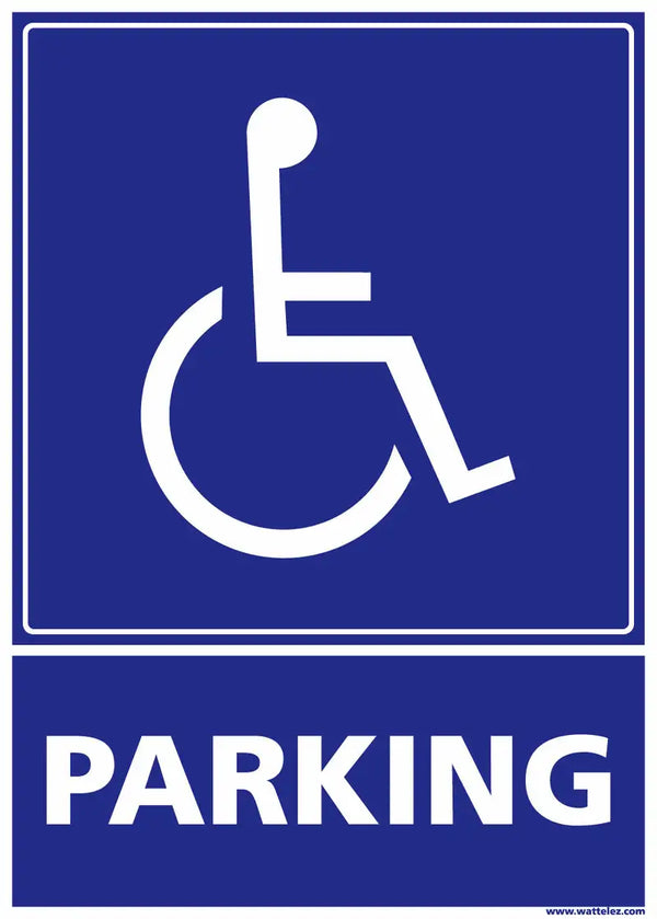 Plaque PMR Parking handicapés