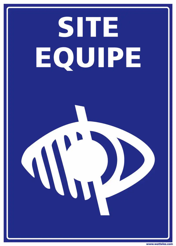 Plaque PMR Site équipé pour malvoyants