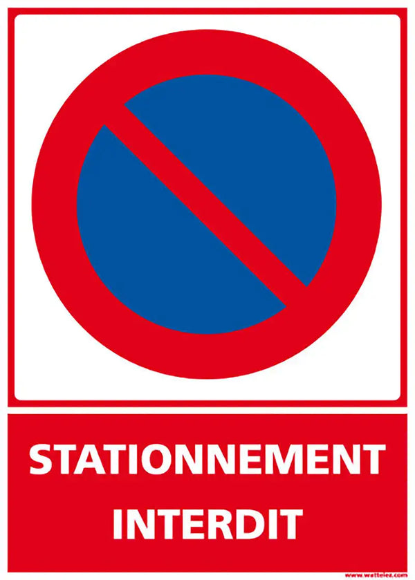 Plaque Stationnement interdit