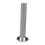 Platine inox au pied d'un arceau vélo