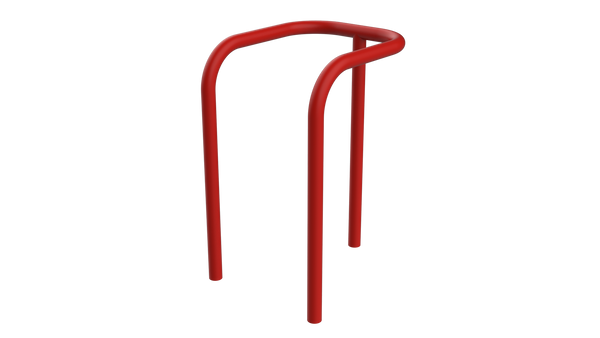 Protection de candélabre Ø 60 mm à sceller, thermolaquée RAL 3020 rouge signalisation