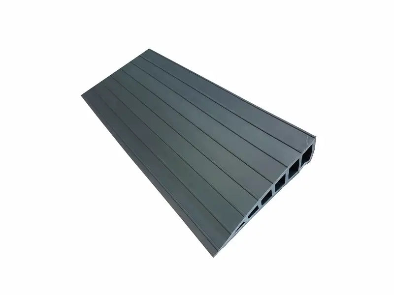 Rampe de seuil caoutchouc 40 mm, coloris gris, pose autoportante