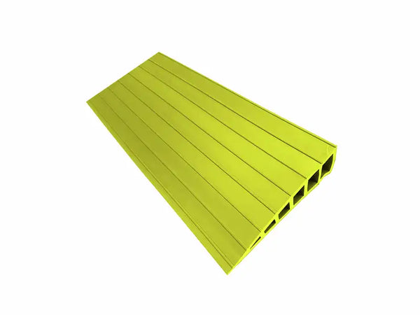 Rampe de seuil caoutchouc 40 mm, coloris jaune, pose autoportante