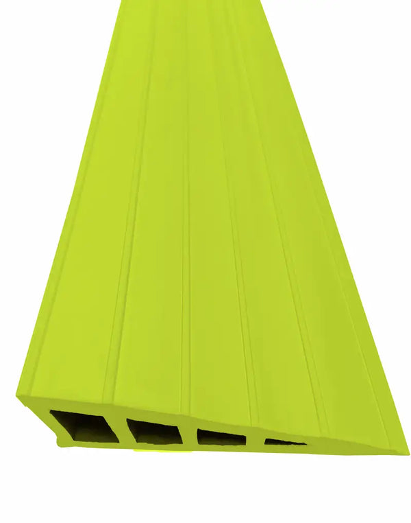 Rampe de seuil caoutchouc 30 mm, coloris jaune, pose adhésive extérieur