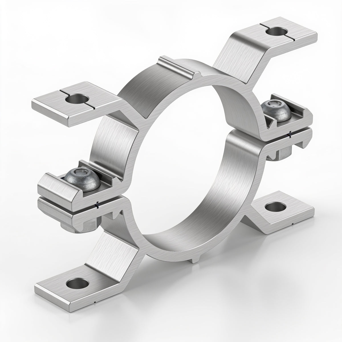 Collier de fixation double face aluminium Image principale du produit