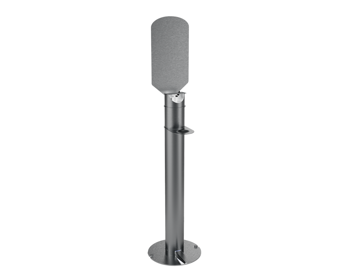 Distributeur de gel avec plaque de communication personnalisable